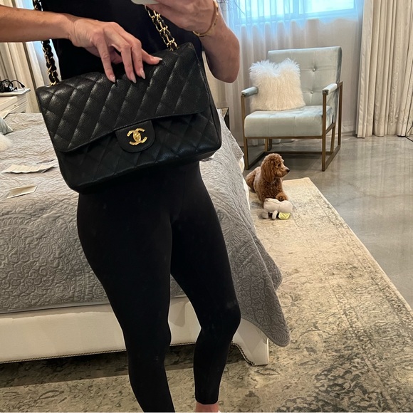 ‼️SOLD‼️Mint condition Chanel Classic Double flap Jumbo black caviar with gold - Picture 4 of 8